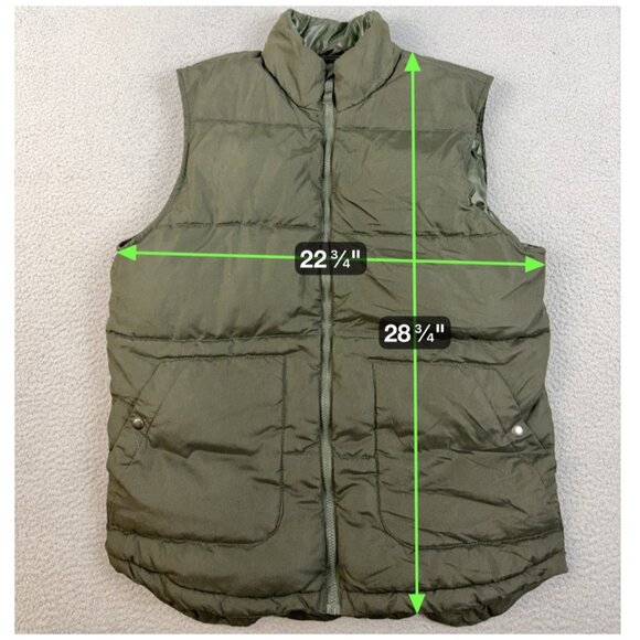 Puffer Vest Jacket Sleeveless Shirt Foundry Supply Company Large Tall Gorpcore - Picture 3 of 7